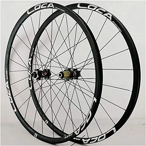 Mountain Bike Wheel : Wheelset 26 / 27.5 / 29 Inch Mountain Bike Wheelset, 24 Holes Disc Brake Bicycle Wheel Alloy Rim MTB 8-12 Speed with Straight Pull Hub road Wheel (Color : Silver, Size : 27.5inch)