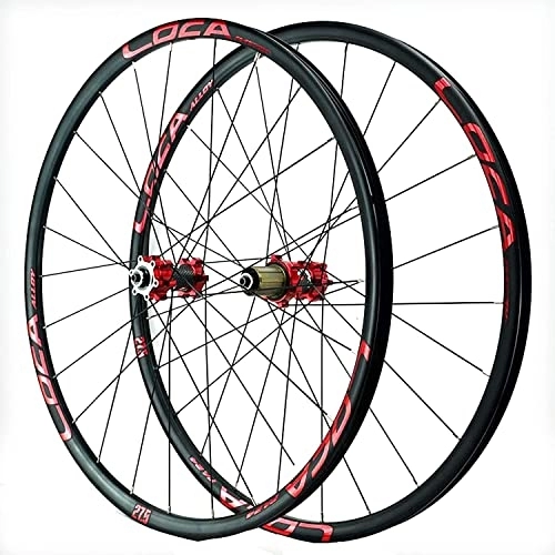 Mountain Bike Wheel : Wheelset 26 / 27.5 / 29 Inch Mountain Bike Wheelset, Disc Brake Rim 24 Spoke 8-12speed Cassette Flywheel QR Sealed Bearing Hubs road Wheel (Color : B, Size : 26inch)