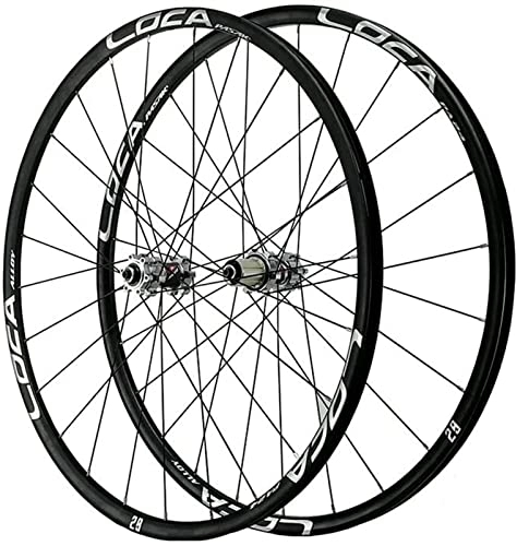 Mountain Bike Wheel : Wheelset 26 / 27.5 / 29 Inch Quick Release Bike Wheelset, Ultralight Aluminum Alloy Wheels Disc Brake MTB Rim 24 Holes for 8 9 10 11 12 Speed road Wheel