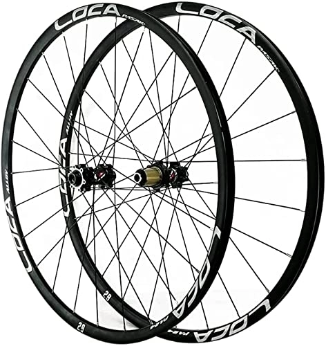 Mountain Bike Wheel : Wheelset 26 / 27.5 / 29in Bicycle Wheelset, 24H Thru Axle Ultralight Aluminum MTB Rim Disc Brake Mountain Bike Wheels for 8 9 10 11 12 Speed road Wheel (Color : Silver-1, Size : 29")