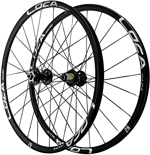 Mountain Bike Wheel : Wheelset 26 / 27.5 / 29in Double Wall MTB Rim, Front Wheel and Rear Wheel 24 Hole Mountain Bike Quick Release 8 / 9 / 10 / 11 / 12 Speed Bike Wheelset road Wheel (Color : Silver, Size : 29inch)