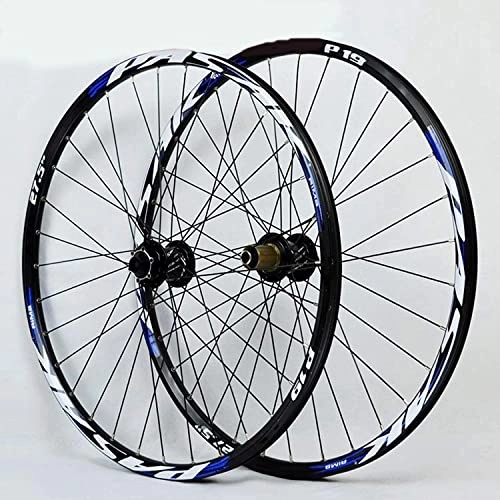 Mountain Bike Wheel : Wheelset 26" / 27.5" / 29In Mountain Bike Wheelset, 32H Double Layer Alloy Rim Sealed Bearing Disc Brake Quick Release Bicycle Wheel 7-11 Speed road Wheel (Color : C, Size : 29inch)