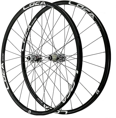 Mountain Bike Wheel : Wheelset 26 / 27.5 / 29In Mountain Bike Wheelset, Lightweight Aluminum Alloy Rim 24H Hub Disc Brake Quick Release Bicycle Wheel for 7-12 Speed road Wheel (Color : Silver, Size : 26 inch)