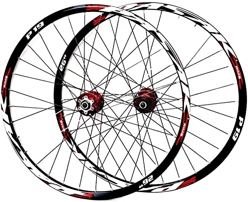 Mountain Bike Wheel : Wheelset 26" / 27.5" / 29Inch Mountain Bike Wheelset, 32 Hole Double Layer Alloy Rim Sealed Bearing Disc Brake 7 / 8 / 9 / 10 / 11 Cassette Wheels road Wheel (Color : A, Size : 27.5inch)