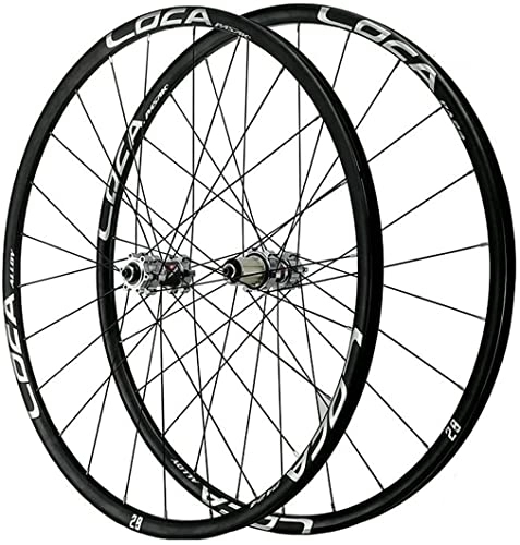 Mountain Bike Wheel : Wheelset Bicycle Wheel Set 26" / 27.5" / 29inch, Double Wall Rims Disc Brake 8 9 10 11 12 Speed Cassette QR Wheel 24H for Mountain Bike road Wheel (Color : Silver-B, Size : 27.5inch)