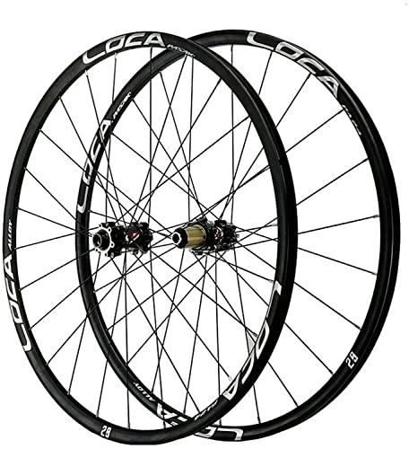 Mountain Bike Wheel : Wheelset Bicycle Wheelset 26" 27.5" 29", Mountain Road Bike Wheels 700C Thru Axle Ultralight Front Rear Wheelset Rim Disc Brake 8-12 Speed road Wheel (Color : Black Hub, Size : 700c)