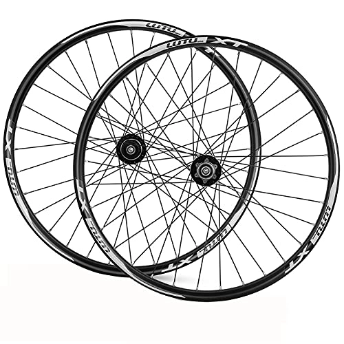 Mountain Bike Wheel : Wheelset Bike Mtb 26 / 27.5 / 29 Inch Disc Brake Aluminum Alloy Rim Mountain Cycling Wheels Quick Release Compatible With 7 / 8 / 9 / 10 / 11 Speed Cassette (Color : Black, Size : 29inch)