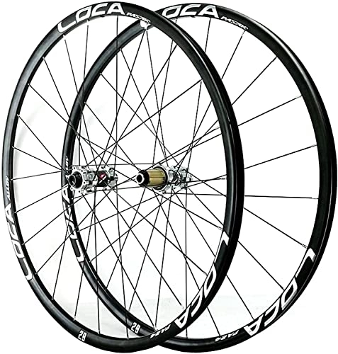 Mountain Bike Wheel : Wheelset Mountain Bike Wheelset 26 / 27.5 / 29in, Disc Brake Front Rear Wheel Thru axle 24H 8 / 9 / 10 / 11 / 12 Speed Flywheel MTB Rim road Wheel (Color : Silver, Size : 26inch)