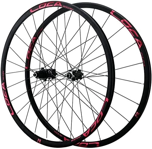 Mountain Bike Wheel : Wheelset MTB Bicycle Wheelset 26 / 27.5 / 29" Ultralight Aluminum Alloy Rim Quick Release Disc Brake 24H 12-speed Micro-spline Flywheel road Wheel (Color : Red, Size : 26")