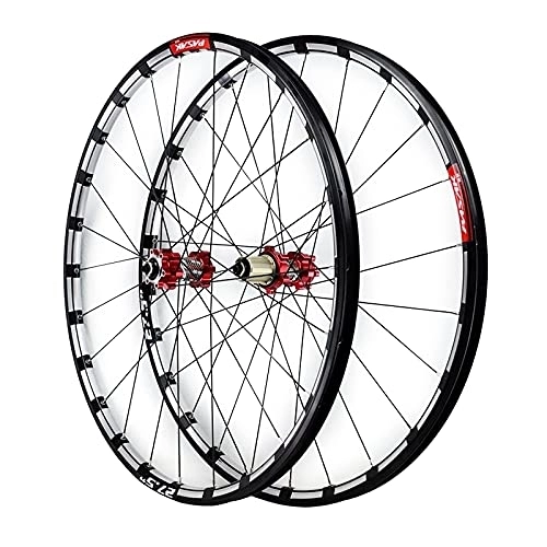 Mountain Bike Wheel : XBR Upgrade Bike Rim 26 / 27.5inch mtb Wheelset Quick Release Mountain Bike Front + Rear Wheel Disc Brake Double Wall 7 / 8 / 9 / 10 / 11 / 12 Speed 24 Holes Quick Release Axles Bicycle Accessory