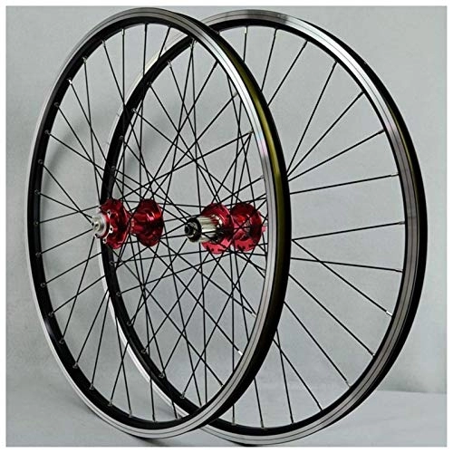 Mountain Bike Wheel : XBR Upgrade Bike Rim MTB Bike Front Rear Wheel For 26 Inch Bicycle Wheelset Double Layer Alloy Rim 6 Sealed Bearing Disc / Rim Brake QR 7-11 Speed 32H Quick Release Axles Bicycle Accessory