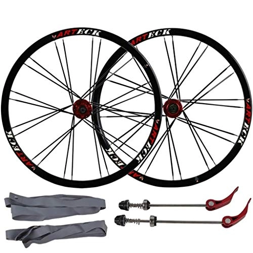 Mountain Bike Wheel : XCZZYC Cycling Wheels Mountain Bike Wheelset 26 Inch, MTB Cycling Wheels Aluminum Alloy Double Wall Rim Disc Brake Quick Release Sealed Bearings Compatible 7 8 9 10 Speed