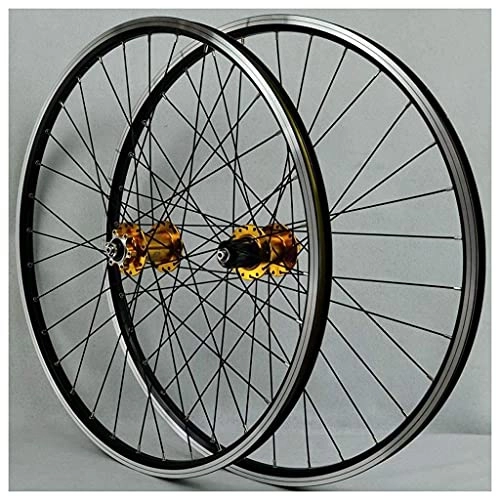 Mountain Bike Wheel : XCZZYC MTB Bike Wheelset 26 Inch, Double Wall Aluminum Alloy Disc / V Brake Bicycle Hybrid Quick Release Wheels Support 7 / 8 / 9 / 10 Speed