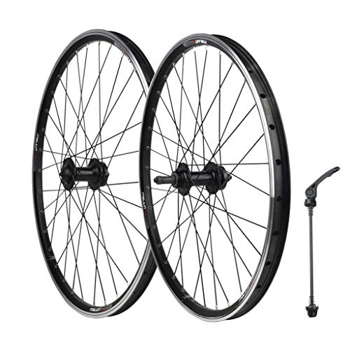 Mountain Bike Wheel : Xiami Mountain Bike Wheel Set Spinning Flywheel 26" 20" V Brake / Disc Brake Dual-use Wheel Set 32 Hole Quick Release Bicycle Wheel Aluminum Alloy Wheel (Front Wheel+Rear Wheel) (Size : 20")