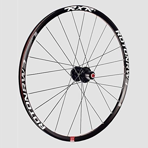 Mountain Bike Wheel : Xiami RW3 Ultralight Mountain Bike Wheel Set Aluminum Alloy Rim 120 Sounds 5 Bearing 26" / 27.5" / 29" Bicycle Disc Brake Quick Release Black Hub(Front Wheel+Rear Wheel) (Color : Black, Size : 26")