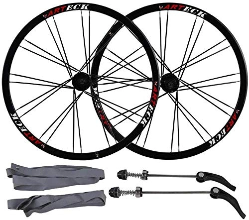 Mountain Bike Wheel : XIAOL Mountain Bike Wheelset 26, MTB Bicycle Double Wall Quick Release Disc Brake Sealed Bearings Compatible 8 / 9 / 10 Speed, A-26inch