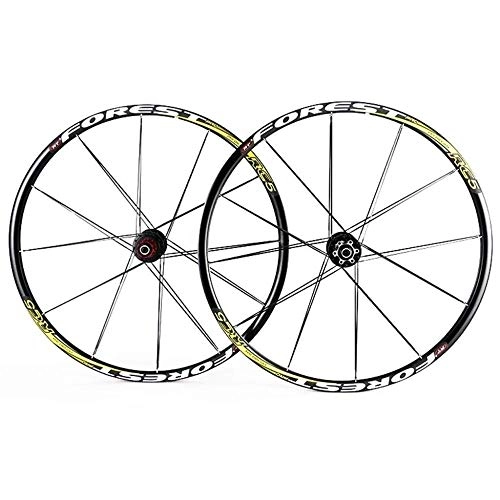 Mountain Bike Wheel : XIAOL MTB Bike Disc Wheel Set 26 27.5 Inch Double Wall MTB Rim 24 / 24H QR Compatible 7 8 9 10 11 Speed, 26inch