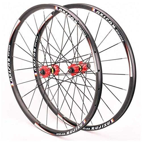 Mountain Bike Wheel : XYSQWZ 27.5 Inch MTB Bike Wheelset, Double Wall Aluminum Alloy 29 Inch Cycling Wheels Quick Release 24 Hole 8 / 9 / 10 / 11 Speed Rim
