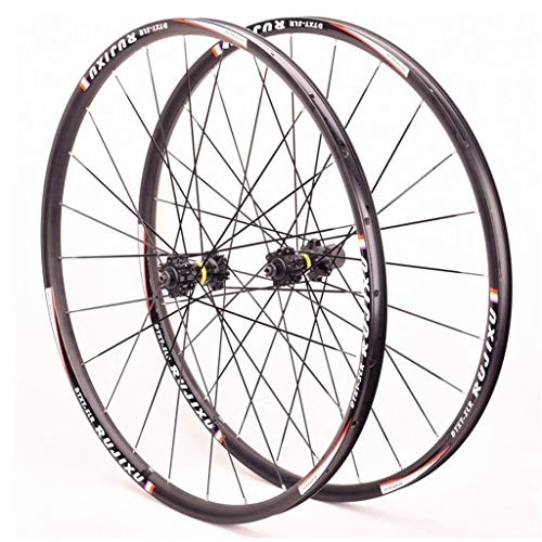 Mountain Bike Wheel : XYSQWZ 29 Inch MTB Cycling Wheels, Double Wall Aluminum Alloy 27.5 Inch Bicycle Wheels Quick Release 24 Hole 8 / 9 / 10 / 11 Speed Rim