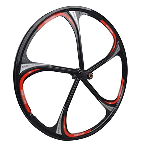 Mountain Bike Wheel : YHSFC 26" Mountain Bike Palin Bearing Integrated Wheel Disc Brake Magnesium Alloy Card Wheels, Black, singlerearwheel