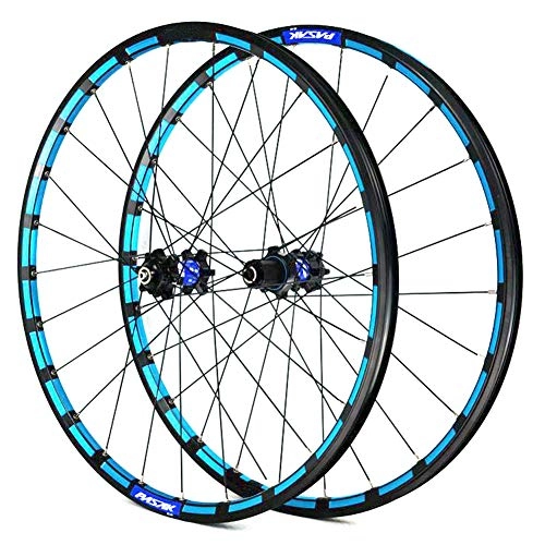 Mountain Bike Wheel : YHSFC 27.5" Bicycle Wheel Set Aluminum Alloy Ring Straight Pull Type Palin Disc Brake Mountain Bike Wheels, A