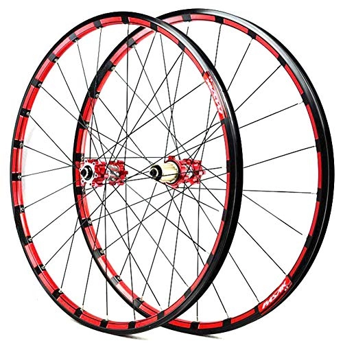Mountain Bike Wheel : YHSFC 27.5" Bicycle Wheel Set Aluminum Alloy Ring Straight Pull Type Palin Disc Brake Mountain Bike Wheels, D