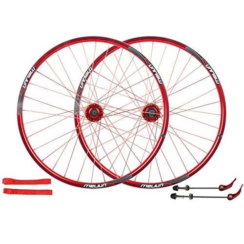 Mountain Bike Wheel : YHSFC Mountain Bike Double Disc Brake Wheel Set 26" 32 Hole Bicycle Wheels Aluminum Alloy, B