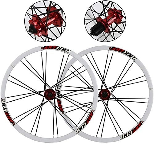 Mountain Bike Wheel : YJTGZ Bike Wheel Tyres Spokes Rim MTB Bicycle Wheelset, 26 Inch Bike Wheels Double-Walled Ultralight Aluminum Alloy Disc Brake Quick Release Mountain Bike Rear Wheel Front Wheel 7 8 9 10 Speed 24H