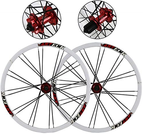 Mountain Bike Wheel : YSHUAI MTB bicycle wheel, 26 inches bicycle wheels, double-walled, ultra lightweight, aluminum alloy, disc brake, quick release, mountain bike, rear, front, 7, 8, 9, 10 courses, 24H, a