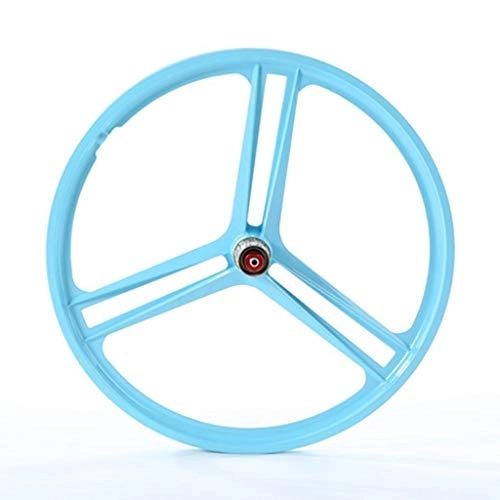 Mountain Bike Wheel : Yuanfang 20" Mountain Bike Children bicycle Folding Bike Magnesium Titanium Alloy Wheel Set 3-Blade Integrated Wheel Disc Brake (Front Wheel + Rear Wheel) (Color : Light blue)