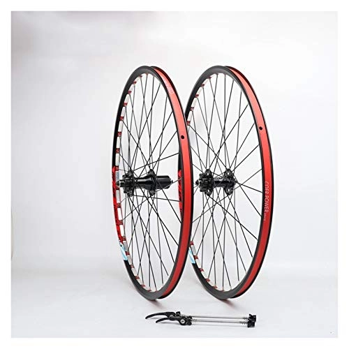 Mountain Bike Wheel : Yuanfang NUE Mountain Bike Wheels 26 Inch Disc Brake CNC Milled Arc Aluminum Alloy Rim 11-speed Cassette Bearing Hub Quick Release Black(Front Wheel+Rear Wheel) CN (Size : 26")