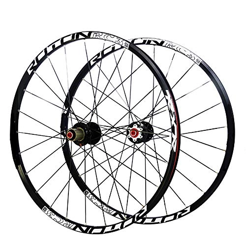 Mountain Bike Wheel : YUDIYUDI Sturdy Bicycle Wheel Set, Ultra Light 26 Inch Carbon Fiber MTB Mountain Bike Bicycle Wheel Set Alloy Rim Carbon Hub Wheels