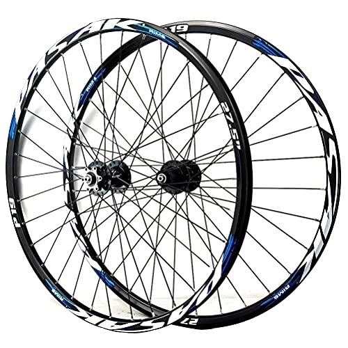 Mountain Bike Wheel : YUDIZWS Bike Wheelset 26 / 27.5 / 29 Inch Disc Brake Quick Release Mountain Cycling Wheels Aluminum Alloy Rim 32H Fit 7 / 8 / 9 / 10 / 11 Speed Cassette (Color : E, Size : 26inch)