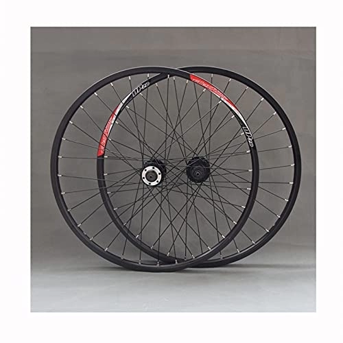 Mountain Bike Wheel : YUDIZWS Bike Wheelset 26 / 27.5 Inch Mountain Cycling Wheels 32 Holes Cassette Loose Bead Disc Brake Compatible With 8 / 9 / 10 Speed Quick Release (Color : Black, Size : 27.5inch)