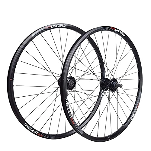 Mountain Bike Wheel : YUDIZWS Mountain Bike Wheelset 20" / 26" Aluminum Alloy Rim 32 Holes Disc / V Brake MTB Front Rear Wheels For 6 / 7 / 8 / 9 Speed Quick Release (Size : 20inch)