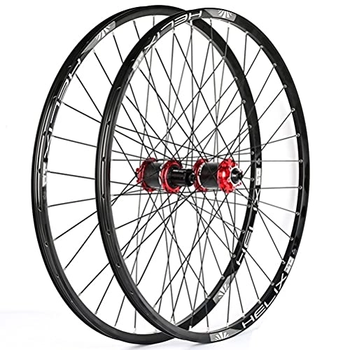 Mountain Bike Wheel : YUDIZWS Mountain Bike Wheelset 26" / 27.5" / 29" 32H Carbon Hub Aluminum Alloy Rim MTB Bicycle Wheels Quick Release 8 9 10 11 Speed Disc Brake (Color : Red, Size : 29inch)