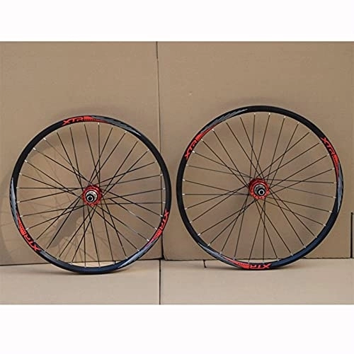 Mountain Bike Wheel : YUDIZWS MTB Wheelset 26" / 27.5" / 29" Mountain Cycling Wheels Quick Release Disc Brake Aluminum Alloy Rim 32 Holes Suitable 8-9-10-11 Speed Cassette (Color : Red, Size : 26inch)