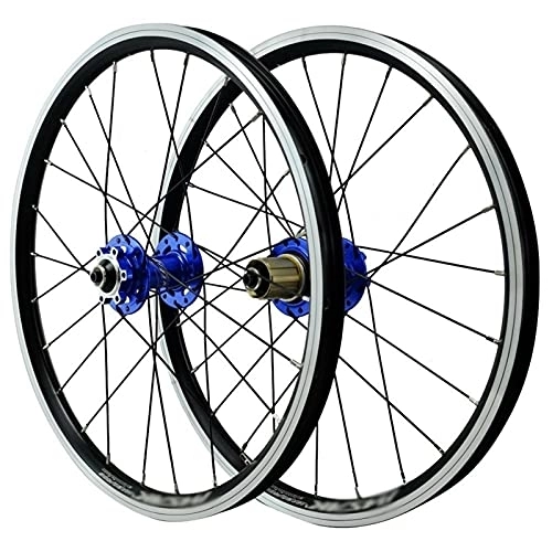 Mountain Bike Wheel : YUDIZWS MTB Wheelset 406(20inch) / 451 Disc / V Brake Quick Release Front Rear Wheels Black Bike Wheels 24 Holes Suitable 7 / 8 / 9 / 10 / 11 / 12 Speed Cassette (Color : C, Size : 20inch)