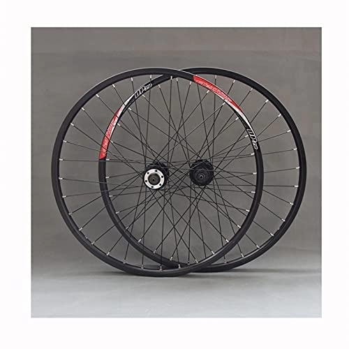 Mountain Bike Wheel : YUDIZWS Wheelset Bike Mtb 26 / 27.5 Inch Mountain Cycling Wheels 32 Holes Cassette Loose Bead Disc Brake Compatible With 8 / 9 / 10 Speed Quick Release (Color : Black, Size : 27.5inch)
