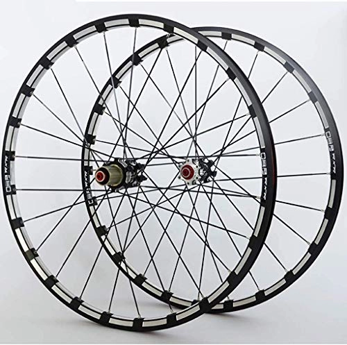 Mountain Bike Wheel : YZU Bike Wheels Mountain Bike Wheelset Double Wall Alloy Rim Carbon Core F2 R5 Palin Bearing Quick Release Disc Brake 9 10 11 Speed 1742g, B, 27.5inch
