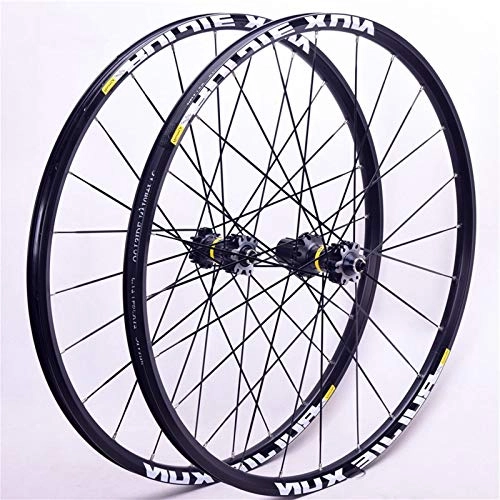Mountain Bike Wheel : Zatnec 26 / 27.5 / 29 Inch Bike Wheelset Quick Release Front 2 Rear 4 Peilin Mountain Wheels Carbon Fiber Double Wall Alloy Rim 8-9-10-11 Speed Cassette (Color : Black hub, Size : 26inch)