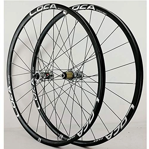 Mountain Bike Wheel : Zatnec 26 27.5 29IN 700C Cycling Wheels Set Mountain Road Bike Wheelset Ultralight Alloy Thru Axle Front Rear Rim Disc Brake 8 9 10 11 12Speed (Color : Titanium hub, Size : 26Inch)