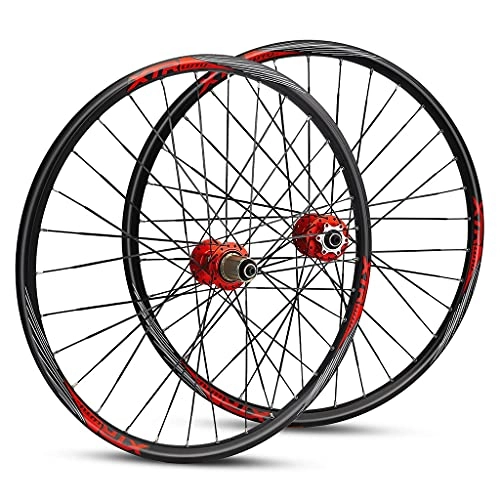 Mountain Bike Wheel : Zatnec 26 27.5 29Inch Mountain Bike Wheelset MTB Bicycle Cycling Wheels Disc Brake Cassette Quick Release Hub Aluminum Alloy Rim 32H (Size : 29INCH)