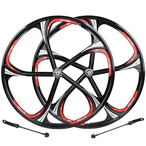 Mountain Bike Wheel : Zatnec 26 Mountain Bike Wheelset, 26 Inch Bicycle Wheel, Double Wall Alloy Rim Quick Release Disc Brake Wheel Set for 7 / 8 / 9 / 10 / 11 Speed Freewheel