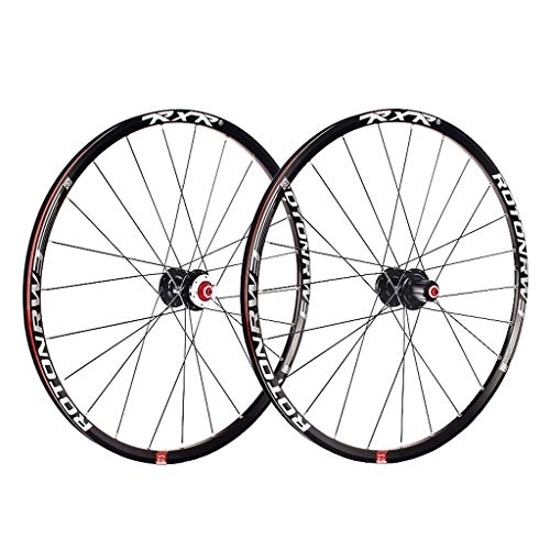 Mountain Bike Wheel : Zatnec 27.5" Mountain Bike Wheels, Double Wall Quick Release MTB Rim Sealed Bearings Disc 7 8 9 10 Speed (Color : A)