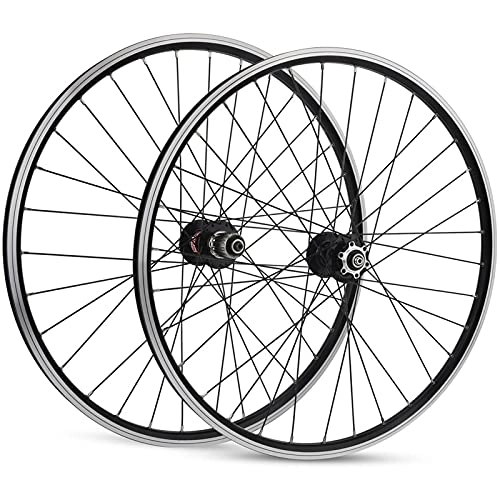 Mountain Bike Wheel : Zatnec Bike Wheelset 26, Front Rear Bicycle Wheels Double Wall MTB Mountain Bike Sealed Bearings Hub V-Brake Hybrid / Disc Brake 7 / 8 / 9 / 10 / 11 Speed