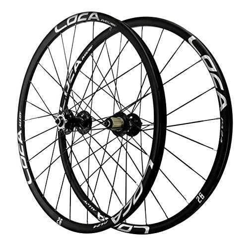 Mountain Bike Wheel : Zatnec Bike Wheelset, 26 Inch Cycling Wheels Mountain Bike 4 Bearing 8 / 9 / 10 / 11 / 12 Speed Quick Release Wheel (Color : Black, Size : 26IN)