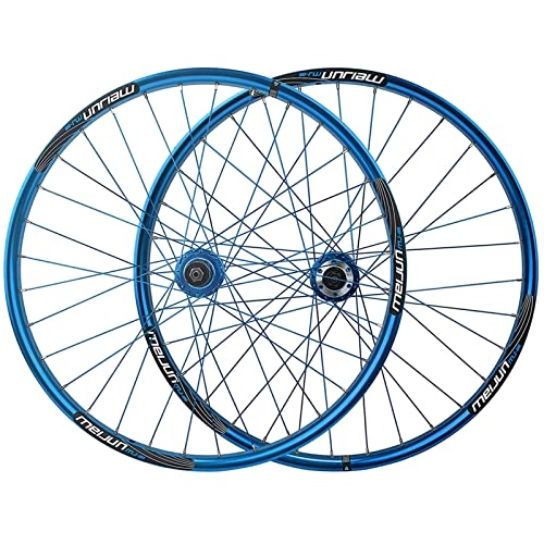Mountain Bike Wheel : Zatnec Bike Wheelset 26 Inch MTB 32 Spokes Aluminum Alloy Double Layer Disc Brake Rim Ball Bearing Schrader Valve