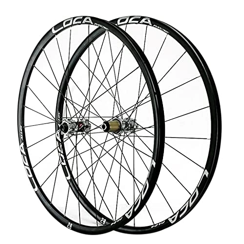 Mountain Bike Wheel : ZCXBHD 26 / 27.5 / 29 inch Front and Rear Bicycle Wheelset 24 Holes Thru Axle Ultralight Aluminum Alloy MTB Rim Disc Brake Mountain Bike Wheels for 8 9 10 11 12 Speed (Color : Silver-1, Size : 29in)