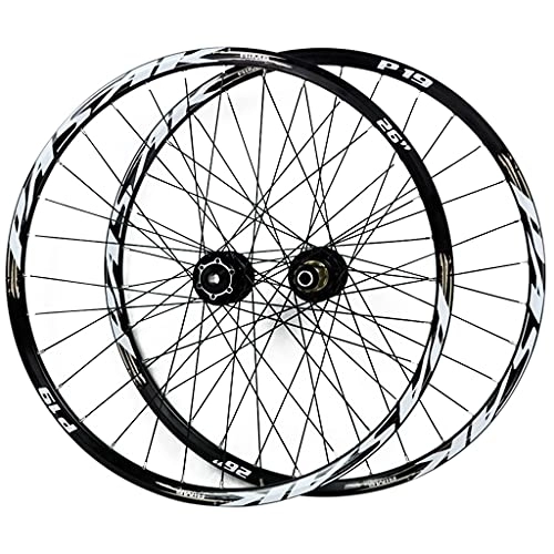 Mountain Bike Wheel : ZCXBHD 26 / 27.5 / 29 Inch Mountain Bike Wheel Barrel Shaft Front and Rear Bicycle Wheelset Disc Brake 7-11 Speed Cassette Quick Release Double Wall Disc Rims (Color : Gold-1, Size : 27.5in)